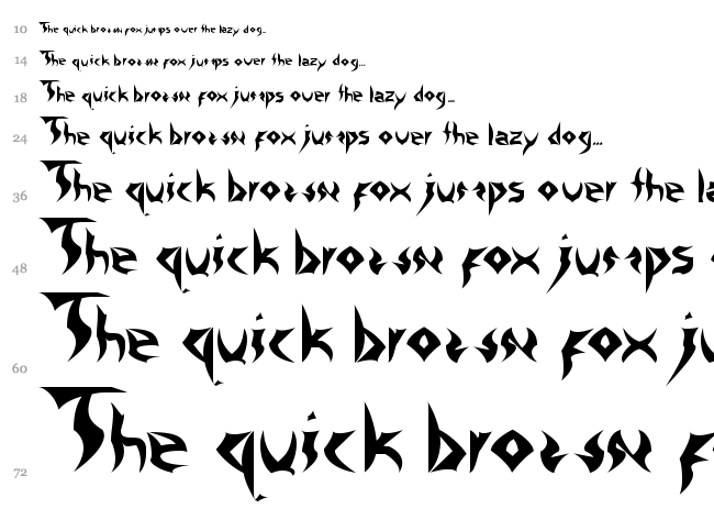 Tattoo Heavy font waterfall